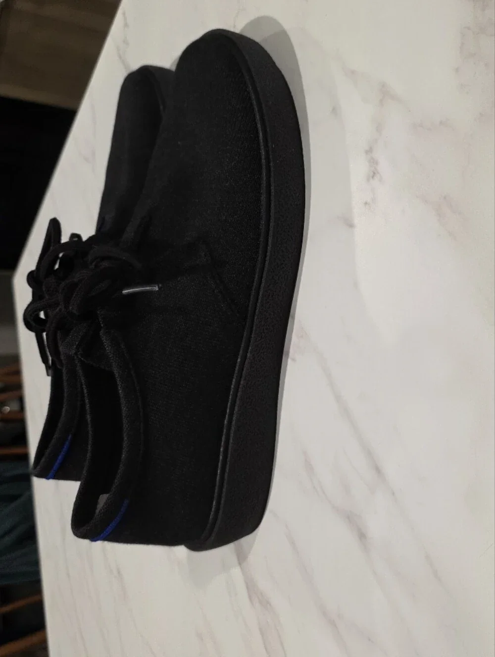 Rothys The Monty Black Merino Wool Oxford Mens Size 9.5